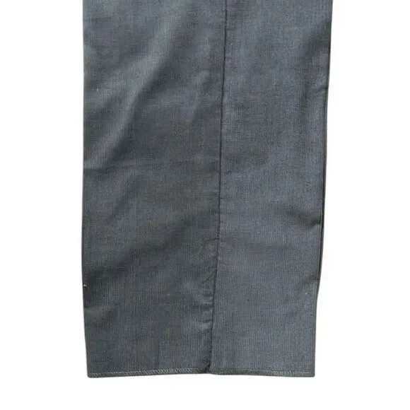 Mens 34 Gurkha Pants Gray Corduroy 100% Cotton Flat Front Straight Fit Trousers